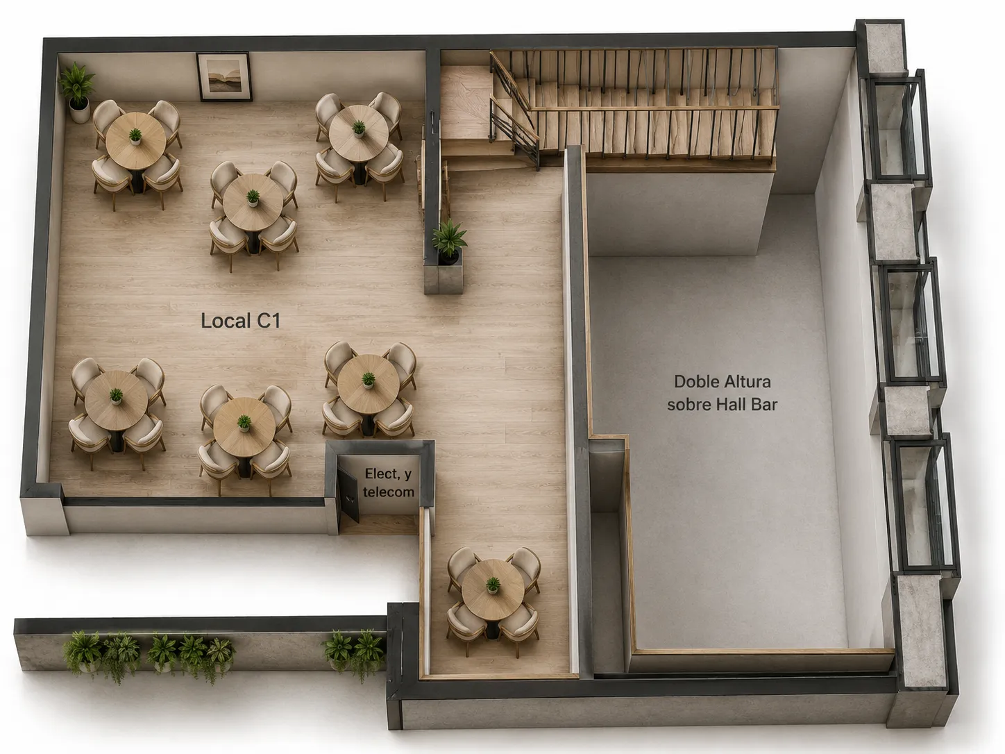 Planta referencial Local Comercial