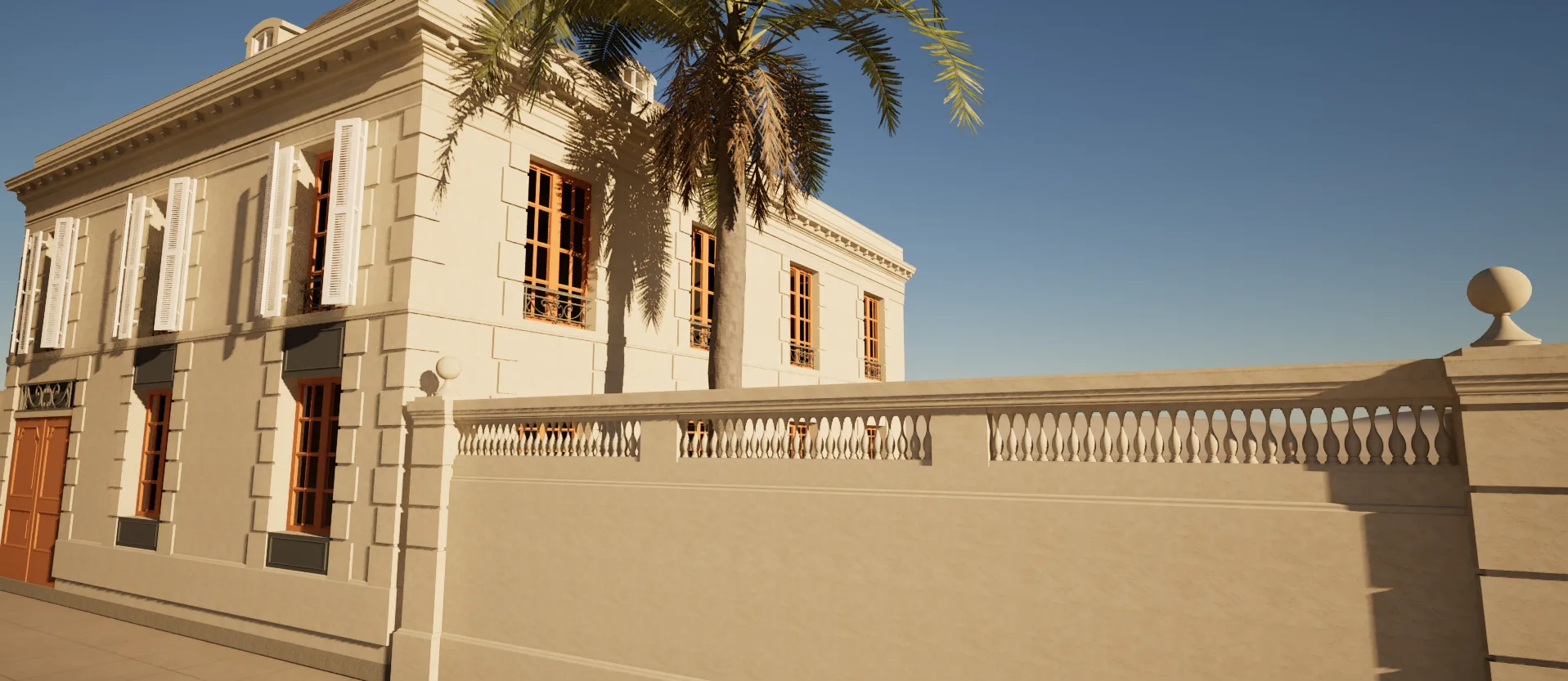 Render fachada Patio Riquelme